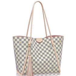 Fake Louis Vuitton  Propriano Tote Damier Azur N44027 White Replica