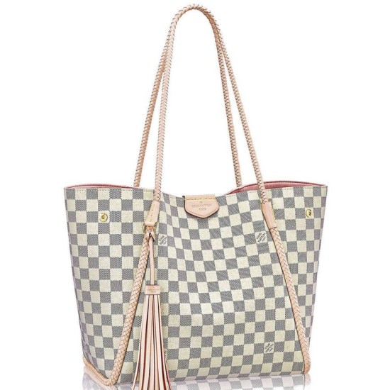 Fake Louis Vuitton  Propriano Tote Damier Azur N44027 White Replica