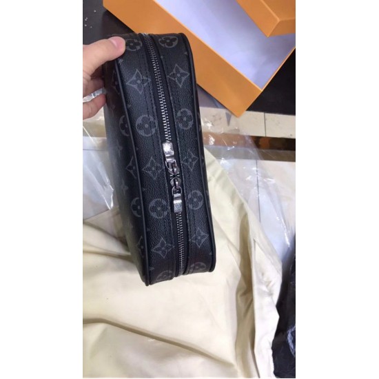 Replica Louis Vuitton Toiletry Bag GM Monogram Eclipse M43383