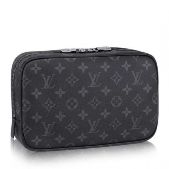 Replica Louis Vuitton Toiletry Bag GM Monogram Eclipse M43383
