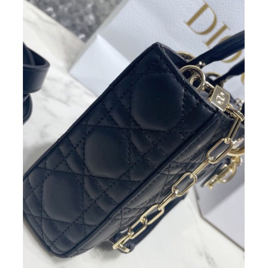 Fake Christian Dior Lady D-Joy Bag Black Replica Replica Christian Dior Lady D-Joy Bag Black