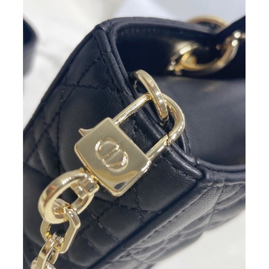 Fake Christian Dior Lady D-Joy Bag Black Replica Replica Christian Dior Lady D-Joy Bag Black