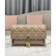 Fake Christian Dior Lady Dior Chain Pouch Apricot Replica Fake Christian Dior Lady Dior Chain Pouch Apricot Replica