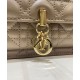 Fake Christian Dior Lady Dior Chain Pouch Apricot Replica Fake Christian Dior Lady Dior Chain Pouch Apricot Replica