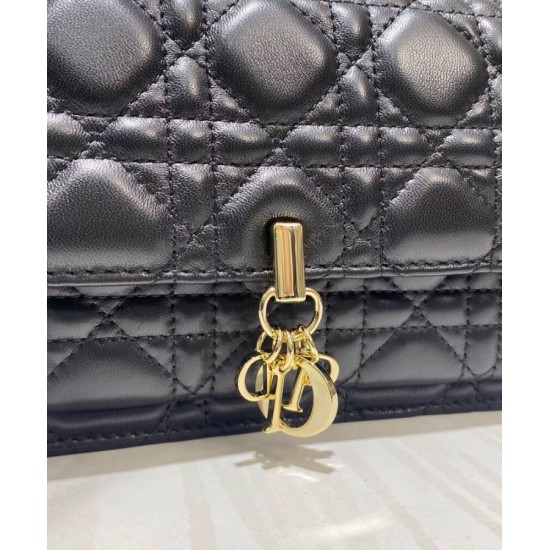 Replica Christian Dior Lady Dior Chain Pouch Black Fake Christian Dior Lady Dior Chain Pouch Black Replica