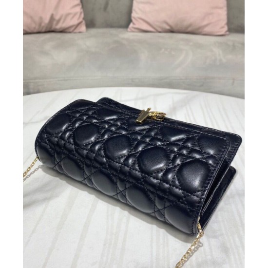 Replica Christian Dior Lady Dior Chain Pouch Black Fake Christian Dior Lady Dior Chain Pouch Black Replica