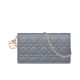 Replica Christian Dior Lady Dior Pouch Blue Replica Christian Dior Lady Dior Pouch Blue