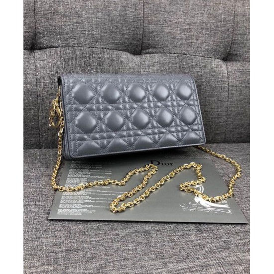 Replica Christian Dior Lady Dior Pouch Blue Replica Christian Dior Lady Dior Pouch Blue