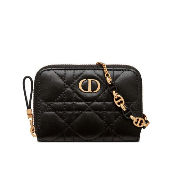 Replica Christian Dior Mini Dior Caro Zipped Pouch Black Replica Christian Dior Mini Dior Caro Zipped Pouch Black