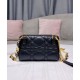 Replica Christian Dior Mini Dior Caro Zipped Pouch Black Replica Christian Dior Mini Dior Caro Zipped Pouch Black