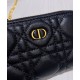 Replica Christian Dior Mini Dior Caro Zipped Pouch Black Replica Christian Dior Mini Dior Caro Zipped Pouch Black