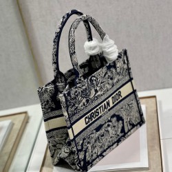 Replica Christian Dior Small Dior Book Tote Dark Blue