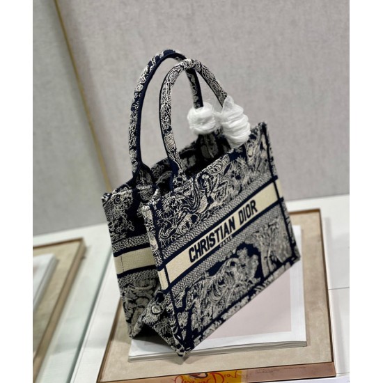Fake Christian Dior Small Dior Book Tote Dark Blue Replica Replica Christian Dior Small Dior Book Tote Dark Blue