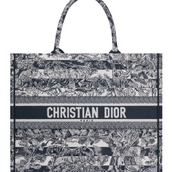 Replica Christian Dior Large Book Tote Dark Blue