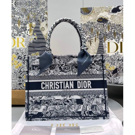 Fake Christian Dior Medium Book Tote Dark Blue Replica Replica Christian Dior Medium Book Tote Dark Blue