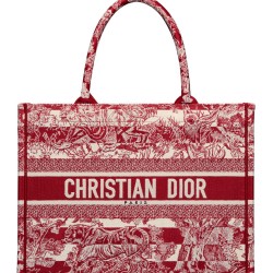 Fake Christian Dior Medium Book Tote Red Replica