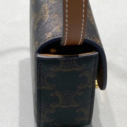 Replica Celine Mini Triomphe In Triomphe Canvas  Coffee