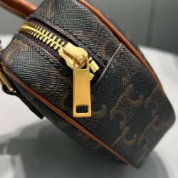 Fake Celine Medium Heart In Triomphe Coffee Replica