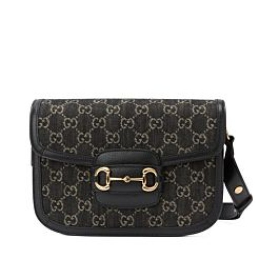 Replica Gucci Horsebit 1955 Shoulder Bag 602204 Black Replica Gucci Horsebit 1955 Shoulder Bag 602204 Black