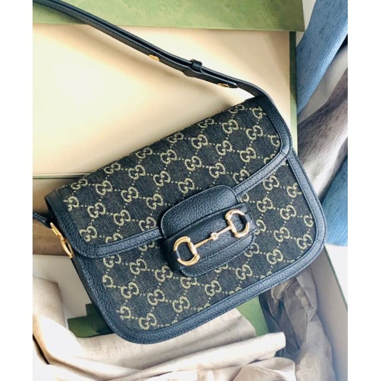 Replica Gucci Horsebit 1955 Shoulder Bag 602204 Black Replica Gucci Horsebit 1955 Shoulder Bag 602204 Black