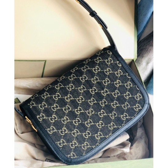 Replica Gucci Horsebit 1955 Shoulder Bag 602204 Black Replica Gucci Horsebit 1955 Shoulder Bag 602204 Black