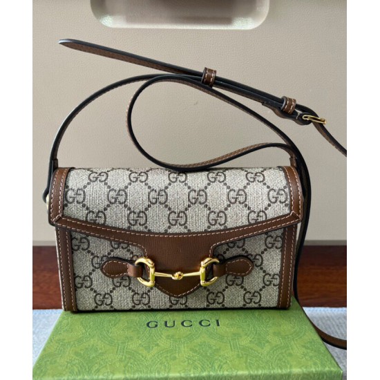 Replica Gucci Horsebit 1955 Mini Bag 699296 Brown Replica Gucci Horsebit 1955 Mini Bag 699296 Brown