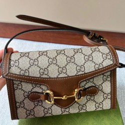 Replica Gucci Horsebit 1955 Mini Bag 699296 Brown Replica Gucci Horsebit 1955 Mini Bag 699296 Brown