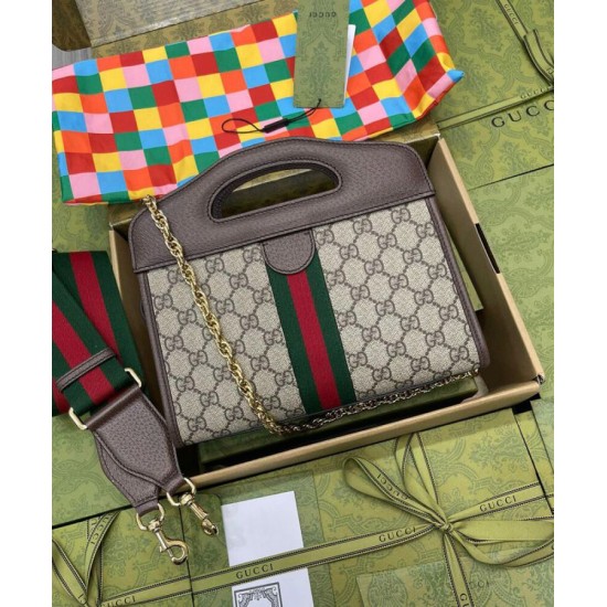 Fake Gucci Ophidia Small Tote With Web 693724 Dark Blue Replica