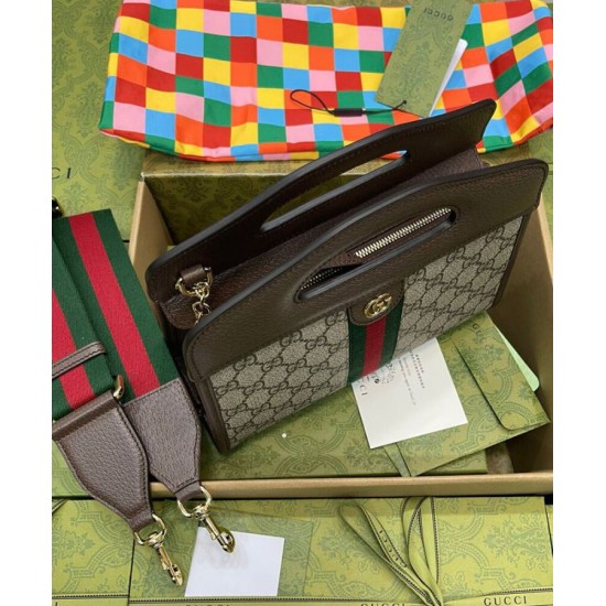 Fake Gucci Ophidia Small Tote With Web 693724 Dark Blue Replica