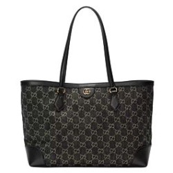 Fake Gucci Ophidia Medium Tote With Web 631685 Black Replica