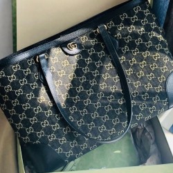 Fake Gucci Ophidia Medium Tote With Web 631685 Black Replica