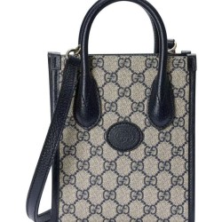Fake Gucci Mini Tote Bag With Interlocking G 671623 Dark Blue Replica