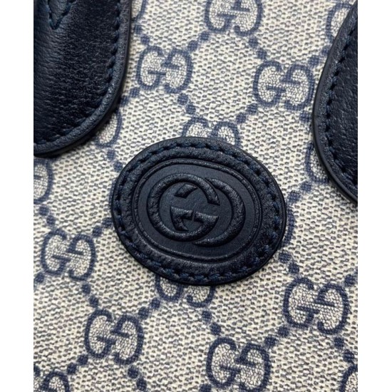 Fake Gucci Mini Tote Bag With Interlocking G 671623 Dark Blue Replica Fake Gucci Mini Tote Bag With Interlocking G 671623 Dark Blue Replica