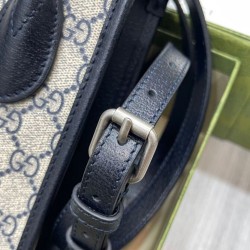 Fake Gucci Mini Tote Bag With Interlocking G 671623 Dark Blue Replica