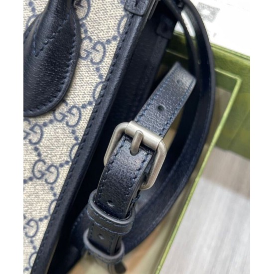 Fake Gucci Mini Tote Bag With Interlocking G 671623 Dark Blue Replica Fake Gucci Mini Tote Bag With Interlocking G 671623 Dark Blue Replica