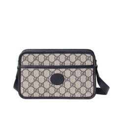Fake Gucci GG Shoulder Bag 658572 Dark Blue Replica