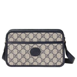 Fake Gucci GG Shoulder Bag 658572 Dark Blue Replica