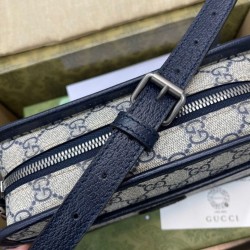 Fake Gucci GG Shoulder Bag 658572 Dark Blue Replica