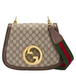 Replica Gucci Medium Shoulder Bag With Round Interlocking G 699210 Dark Coffee