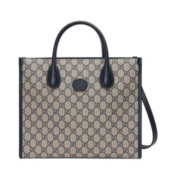 Fake Gucci Small Tote Bag With Interlocking G 659983 Dark Blue Replica