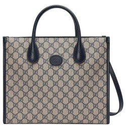 Fake Gucci Small Tote Bag With Interlocking G 659983 Dark Blue Replica