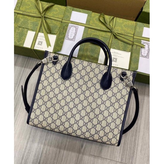 Fake Gucci Small Tote Bag With Interlocking G 659983 Dark Blue Replica