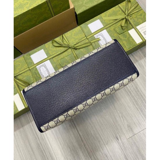 Fake Gucci Small Tote Bag With Interlocking G 659983 Dark Blue Replica