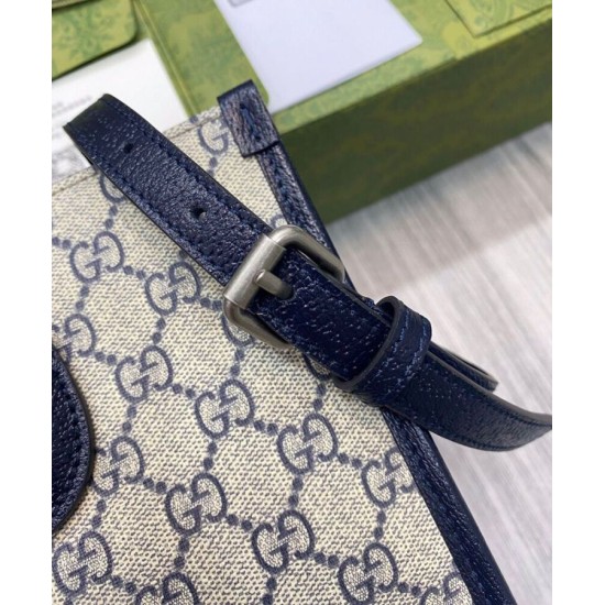 Fake Gucci Small Tote Bag With Interlocking G 659983 Dark Blue Replica