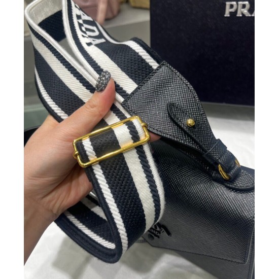 Replica Prada Monochrome Saffiano And Leather Bag Black Replica Prada Monochrome Saffiano And Leather Bag Black