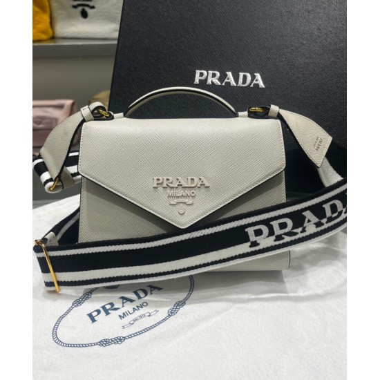 Replica Prada Monochrome Saffiano And Leather Bag Cream Replica Prada Monochrome Saffiano And Leather Bag Cream