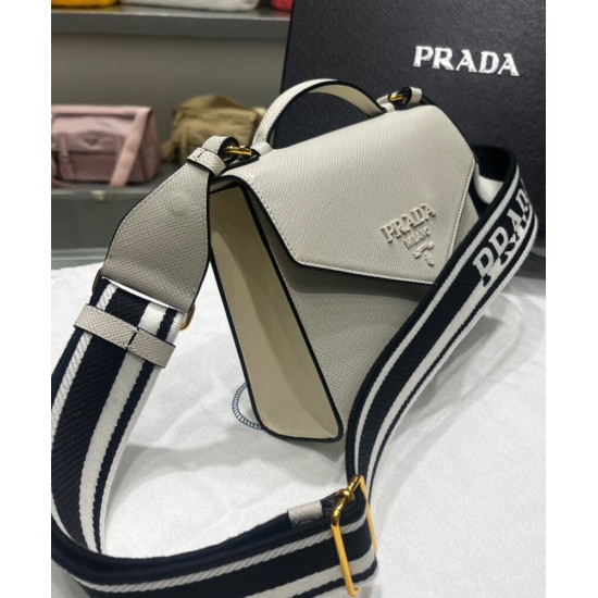 Replica Prada Monochrome Saffiano And Leather Bag Cream Replica Prada Monochrome Saffiano And Leather Bag Cream