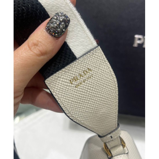 Replica Prada Monochrome Saffiano And Leather Bag Cream Replica Prada Monochrome Saffiano And Leather Bag Cream