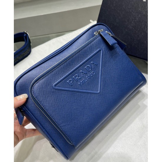 Replica Prada Saffiano Leather Shoulder Bag 2VH152 Blue Replica Prada Saffiano Leather Shoulder Bag 2VH152 Blue