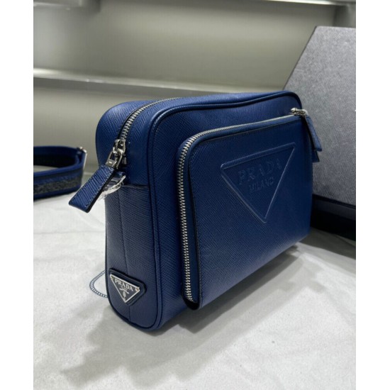 Replica Prada Saffiano Leather Shoulder Bag 2VH152 Blue Replica Prada Saffiano Leather Shoulder Bag 2VH152 Blue